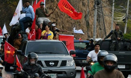 Caravana de opositores contra “fraude” electoral en Honduras Caravana de opositores contra “fraude” electoral en Honduras